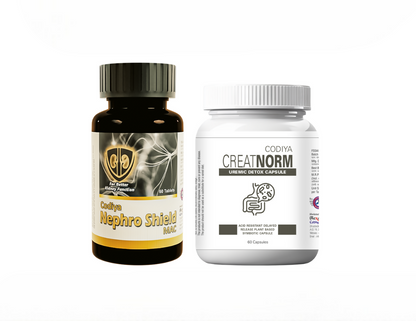 Uveda Naturals Codiya Nephroshield Mac & Creatnorm Capsules Combo