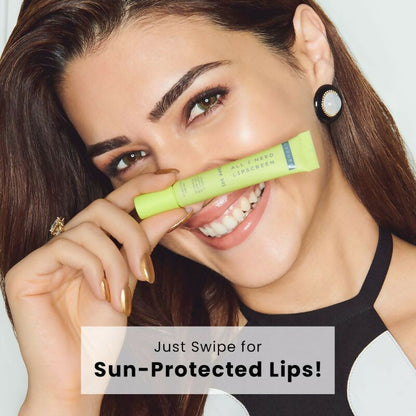 Hyphen by Kriti Sanon All I Need Sunscreen and Lipscreen lip balm, featuring SPF protection and nourishing ingredients.