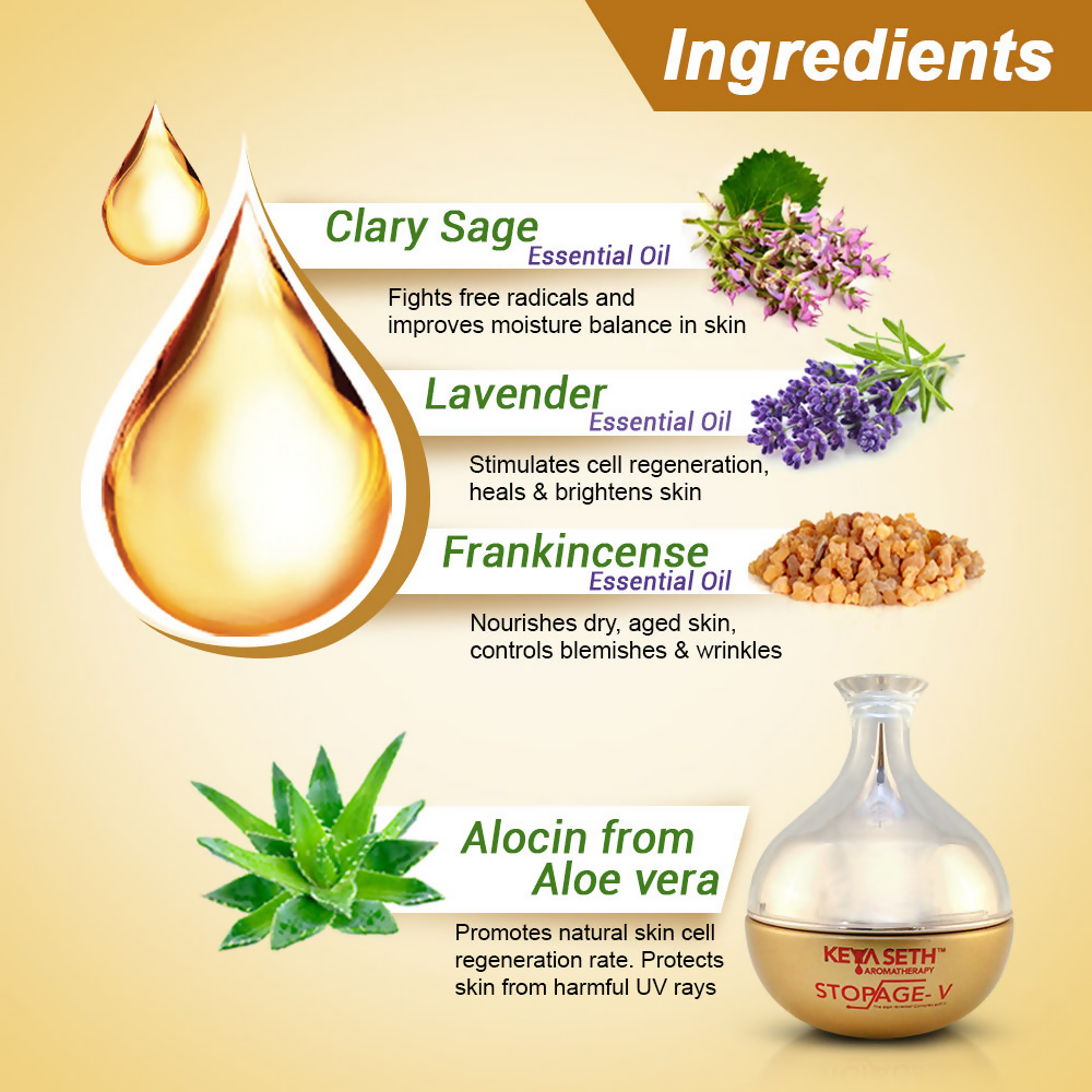 Keya Seth Aromatherapy Age Reversal Complex face cream in a jar, with a smooth, creamy texture and natural herbal ingredients.