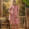 Dhiyona SN Women's Floral Printed Puffed Sleeves Chanderi Silk Straight Kurta With Trousers & Dupatta