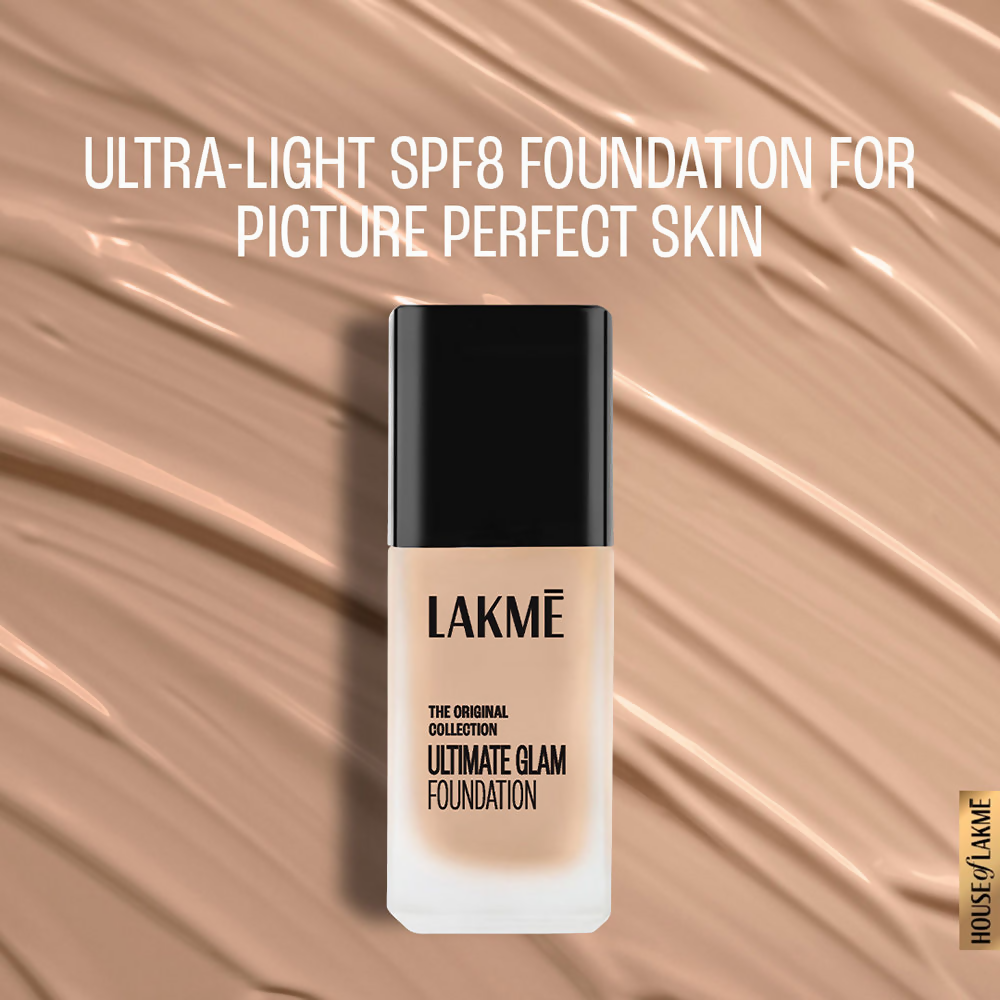 Lakme Invisible Finish SPF 8 Foundation in Shade 04, creamy liquid foundation with smooth finish and natural coverage.