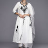 Dhiyona IE Floral Embroidered A-Line Thread Work Kurta with Trousers & Dupatta