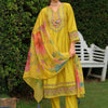 Dhiyona IE Women Floral Embroidered Kurta with Trousers & Dupatta
