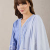 Indyancart IE Women Floral Printed Regular Linen Kurta with Trousers & With Dupatta