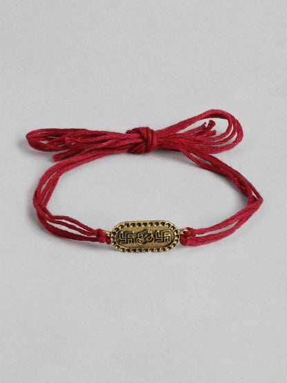 Anouk Unisex Set of 2 Beaded Bhai Bhabhi Rakhis With Roli & Chawal