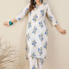 Dhiyona IE Women Floral Printed Cotton Kurta with Trousers