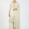 Indyancart VA Women Ethnic Motifs Embroidered Regular Thread Work Kurta with Palazzos & With Dupatta