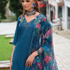 Dhiyona IE Women Floral Embroidered Regular Thread Work Liva Kurta with Trousers & With Dupatta