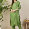 Indyancart IE Embroidered Notch Neck Tunic With Trouser