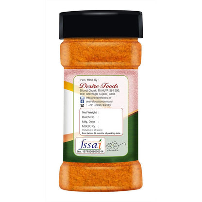 Desire Tomato Popcorn Seasoning Powder in a jar, flavorful masala powder for enhancing popcorn with tomato and spice flavors.