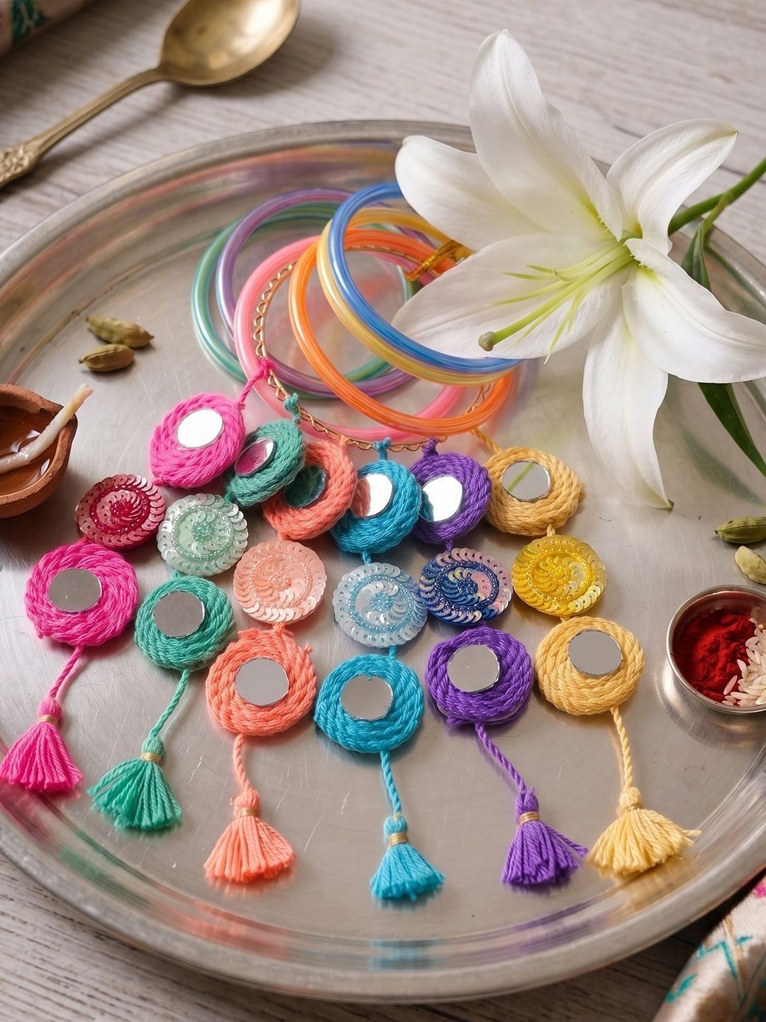 Anouk Set Of 2 Bangle Style Handcrafted Bhaiya Bhabhi Rakhi