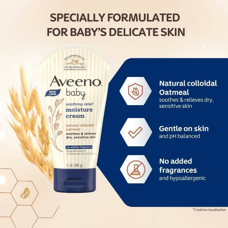 Aveeno Baby Soothing Relief Moisture Cream - Indyancart
