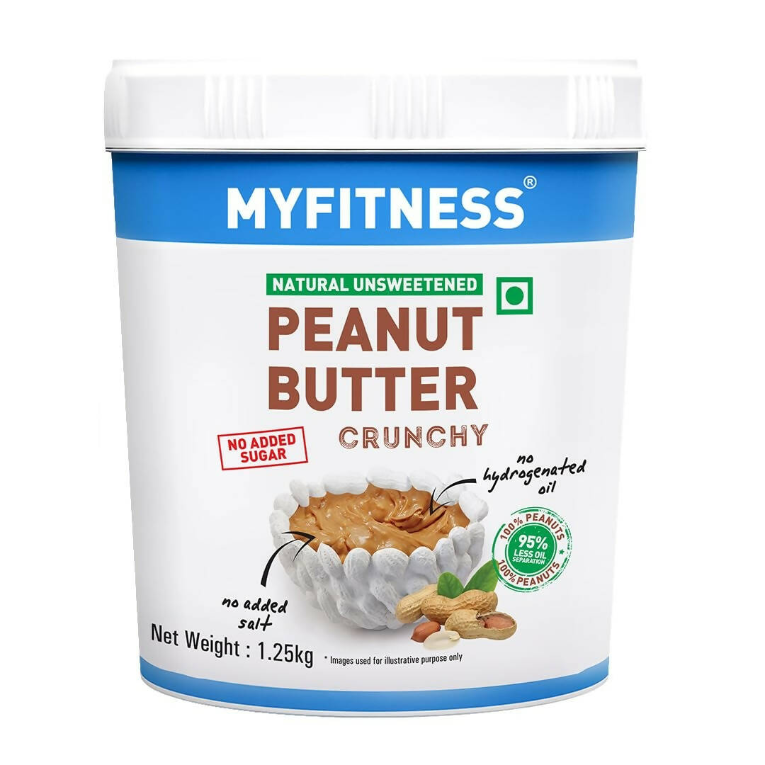 Myfitness All Natural Unsweetened Peanut Butter Crunchy - Indyancart