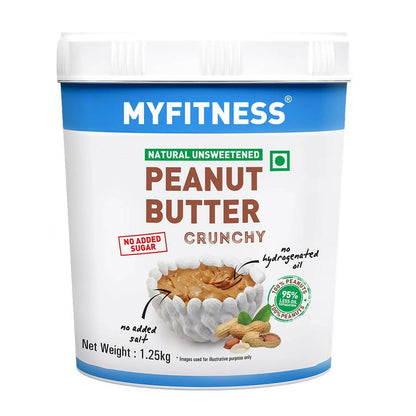 Myfitness All Natural Unsweetened Peanut Butter Crunchy - Indyancart