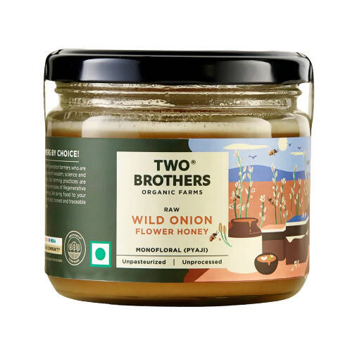 Two Brothers Organic Farms Wild Onion Flower (Pyaji) Honey, Raw Mono-Floral - Indyancart
