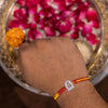 Dhiyona 925 Sterling Silver Rakhi With Roli Chawal Plate & Potli