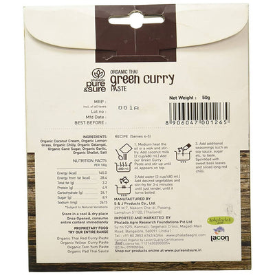 Pure & Sure Organic Thai Green Curry Paste