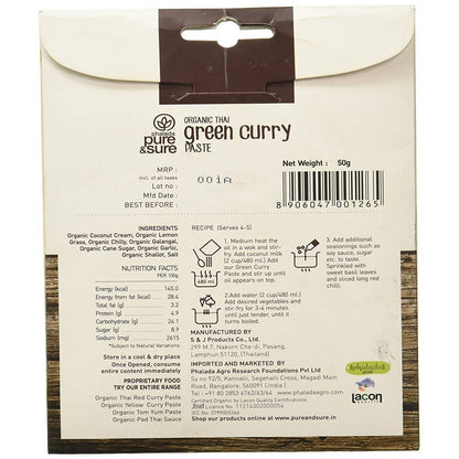 Pure & Sure Organic Thai Green Curry Paste