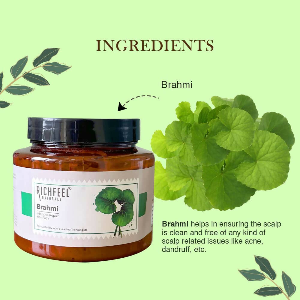 Richfeel Naturals Brahmi Intensive Repair Hair Pack - Indyancart