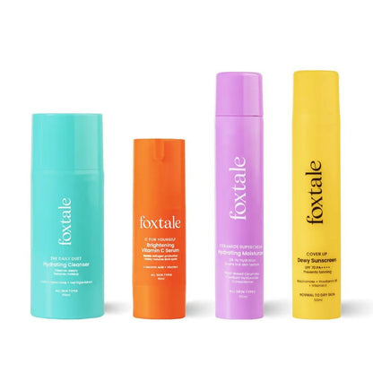Foxtale Sunscreen from the CSMS Flawless Skin Combo, showing a sleek tube with SPF protection and skin-friendly design.