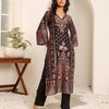 Dhiyona VR Women's Blue Floral Printed Straight Kurta Paired With Tonal Bottom