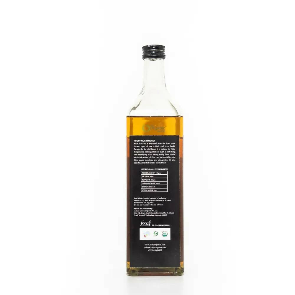 Zama Organics Rice Bran Oil - Indyancart