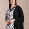 Indyancart IE Women Floral Printed Regular Thread Work Pure Cotton Kurta with Trousers & With Dupatta