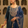 Dhiyona IE Women's Women Embroidered Regular Kurta with Trousers & Dupatta