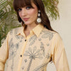 Dhiyona IE Women Ethnic Motifs Embroidered Regular Thread Work Pure Cotton Kurta with Trousers
