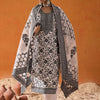 Dhiyona IE White Ethnic Motifs Woven Design Straight Kurta with Trousers & Dupatta