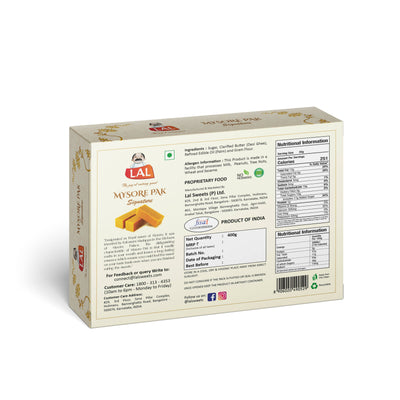 Lal Sweets Mysore Pak Signature