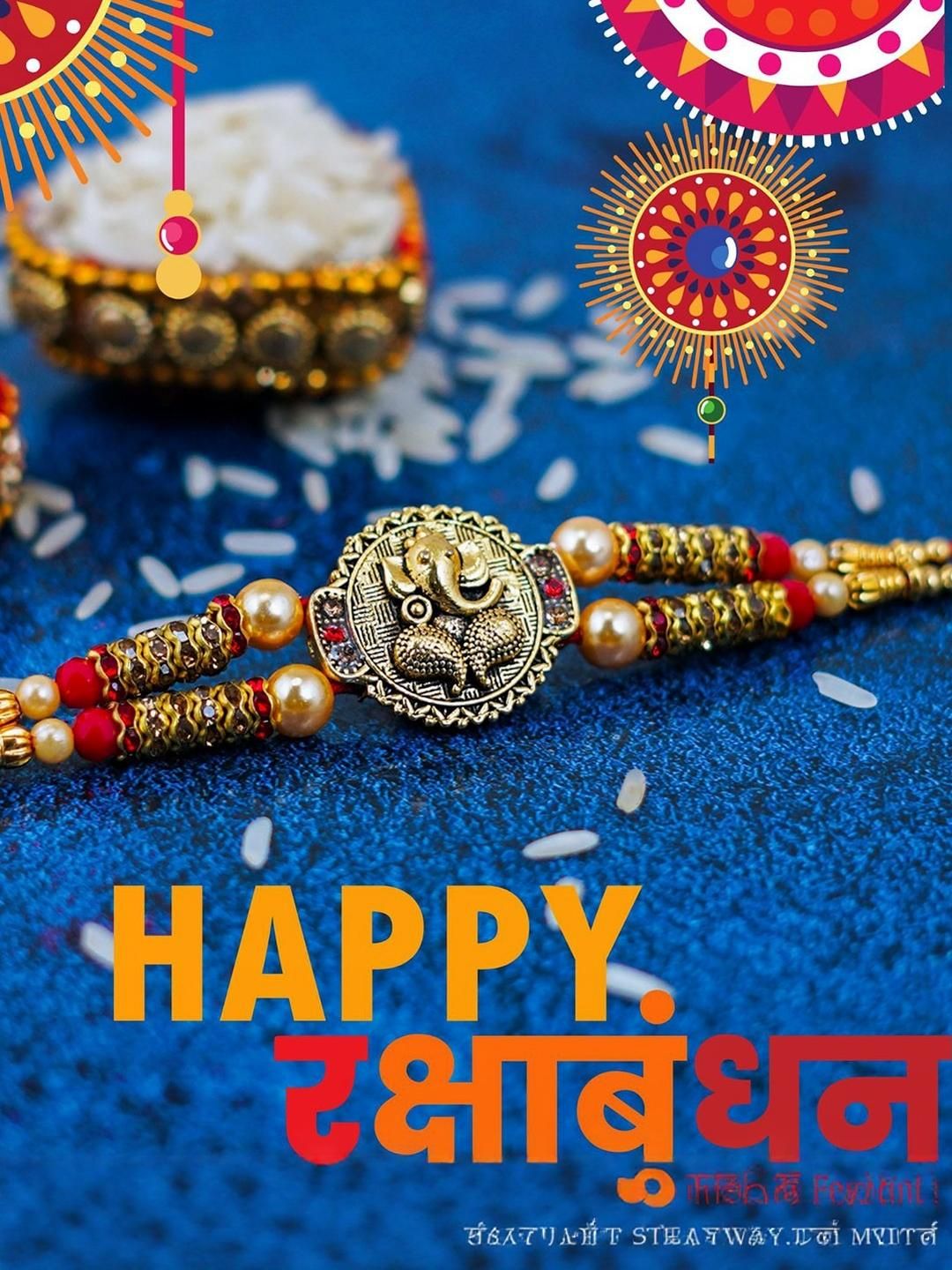 Anouk Lord Ganesha Motif Thread Rakhi