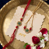 Dhiyona Set Of 2 Ad Drawstring Bhaiya Bhabhi Rakhi With Roli Chawal Chandan Mishri