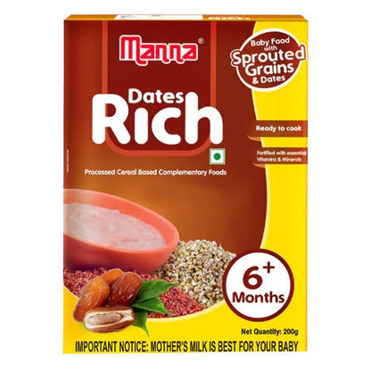 Manna Dates Rich Baby Food With Sprouted Grains & Dates - Indyancart