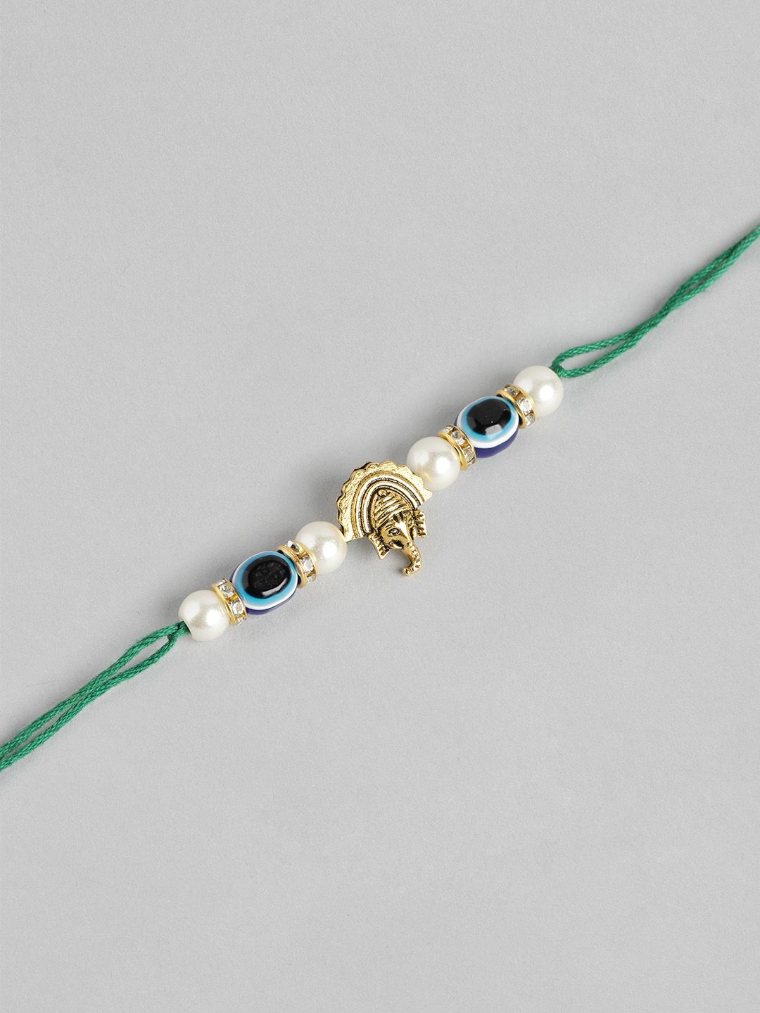 Anouk Unisex Set of 2 Beaded Bhai Bhabhi Rakhis With Roli & Chawal