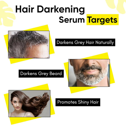 Masofta Anti Grey Hair Darkening Serum bottle with dropper for restoring natural hair color and reducing grey hair appearance.