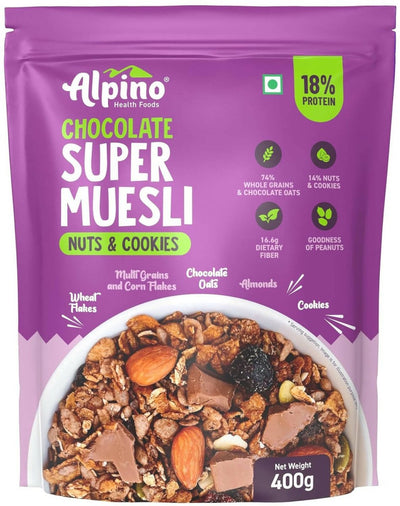 Alpino Chocolate Super Muesli Nuts & Cookies