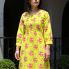 Dhiyona IE Women Floral Printed Regular Pure Cotton Kurta With Trousers