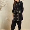 Dhiyona IE Women Ethnic Motifs Embroidered Regular Thread Work Pure Cotton Kurta with Trousers