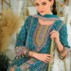 Indyancart IE Ethnic Motifs Printed Mirror Work Pure Silk A-Line Kurta & Palazzos With Dupatta