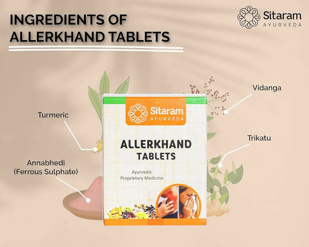 Sitaram Ayurveda Allerkhand Tablets - Indyancart