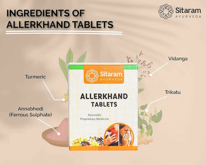 Sitaram Ayurveda Allerkhand Tablets - Indyancart