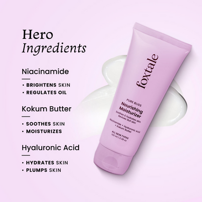 Foxtale Nourishing Face Moisturizer with Niacinamide for 24 Hr Hydration & Lightweight