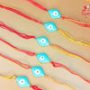 Dhiyona Set Of 6 Evil Eye Thread Rakhis With Card Roli & Chawal