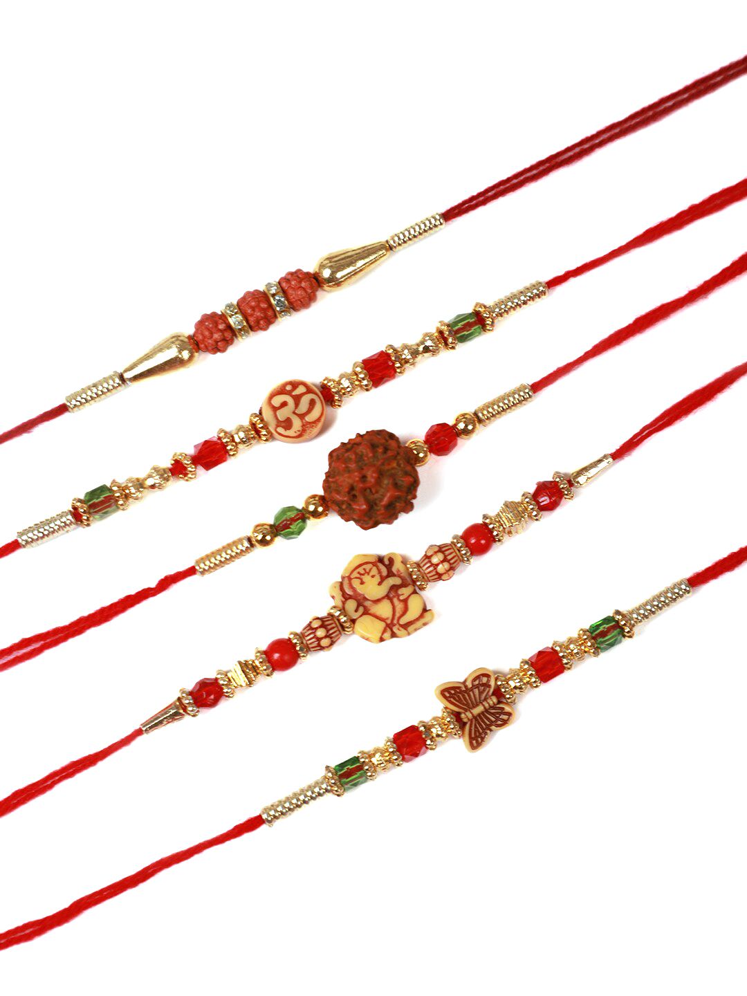 Anouk Set Of 5 Beaded Rakhi