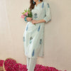 Dhiyona IE Women Printed Regular Pure Cotton Kurta with Trousers