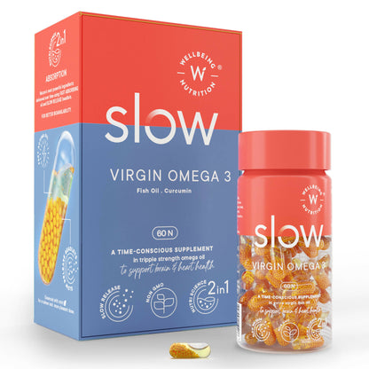 Wellbeing Nutrition Slow | Virgin Omega 3 Capsules - Indyancart