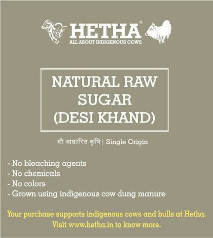 Hetha Natural Raw Sugar (Desi Khand) - Indyancart