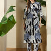 Dhiyona IE Floral Floral Printed Pure Cotton Shirt Collar Tunic With Trousers