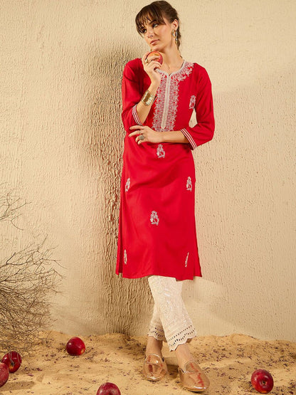 Indyancart IE Women Ethnic Motifs Printed Flared Sleeves Kurta
